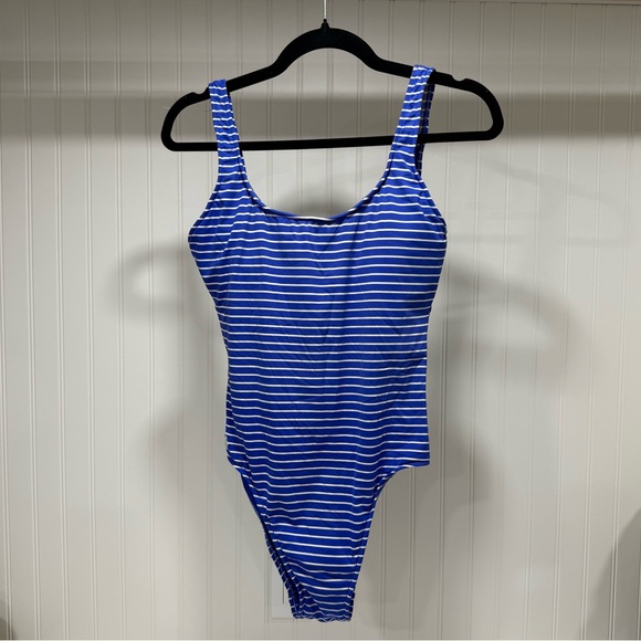 Polo Ralph Lauren Blue Lace Back One Piece Swim - Picture 1 of 3